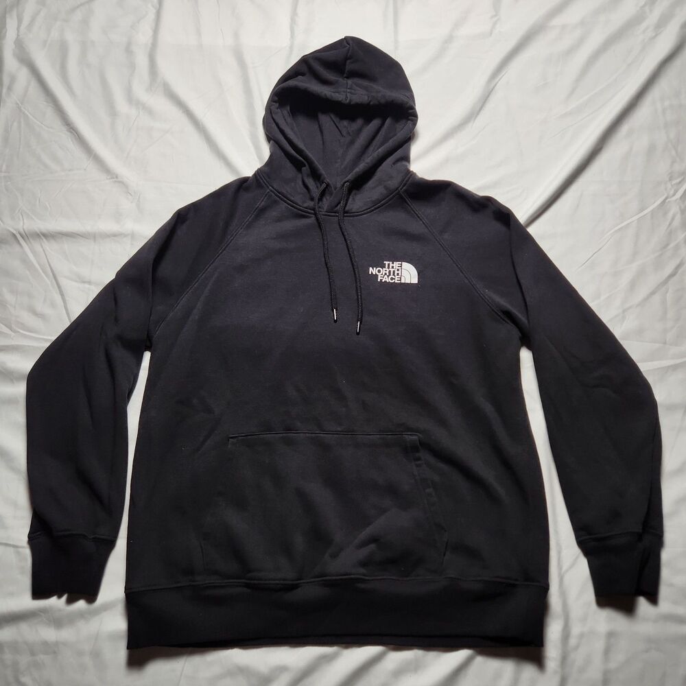 North Face Womens Large Hoodie Sweatshirt Black Hiking Outdoors Explore